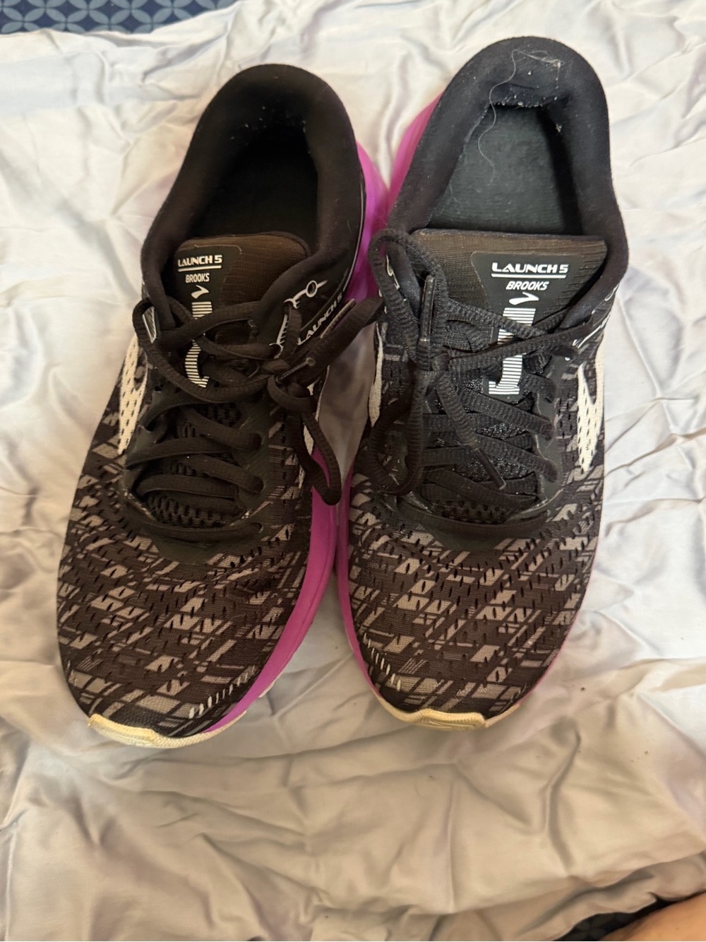 Brooks Launch 5 Women’s Running Shoes Size 8 Black Gray Purple